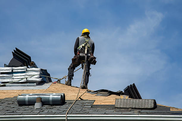 Professional Gutter Installation technician working in Milledgeville, TN